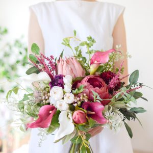 造花アネモネのナチュラルクラッチブーケ | 造花ウェディング